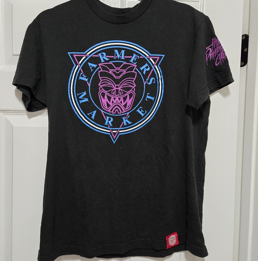 Hawaii Farmers Market Black Graphic T-Shirt Vintage Medium